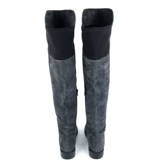 STUART‎ WEITZMAN Slate Gray Suede Leather Tall OTK Over The Knee Boots 6.5 - Picture 4 of 13